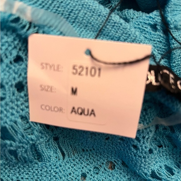 Dolce Cabo Blue Cardigan with Open Knit Design - Picture 5 of 5